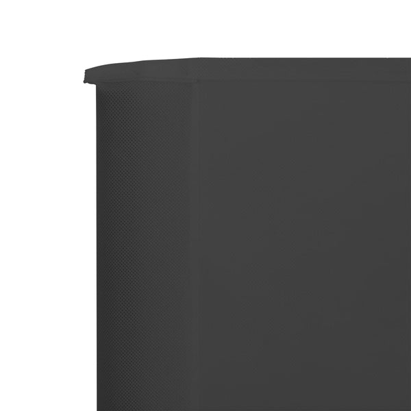 Anthrazitfarbener Windschutz mit 3 Paneelen Maebelle 400x160cm