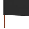Anthrazitfarbener Windschutz mit 3 Paneelen Maebelle 400x160cm
