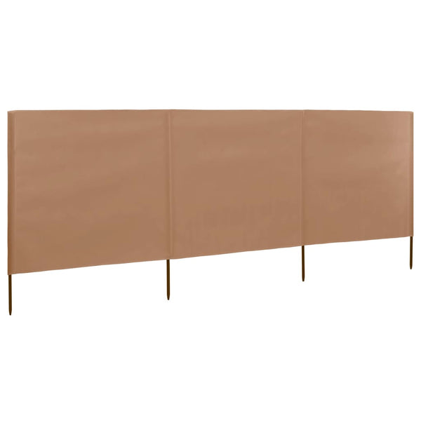 Braun-graues Sichtschutzgewebe Maebelle 400x160cm (mit 3 Paneelen)