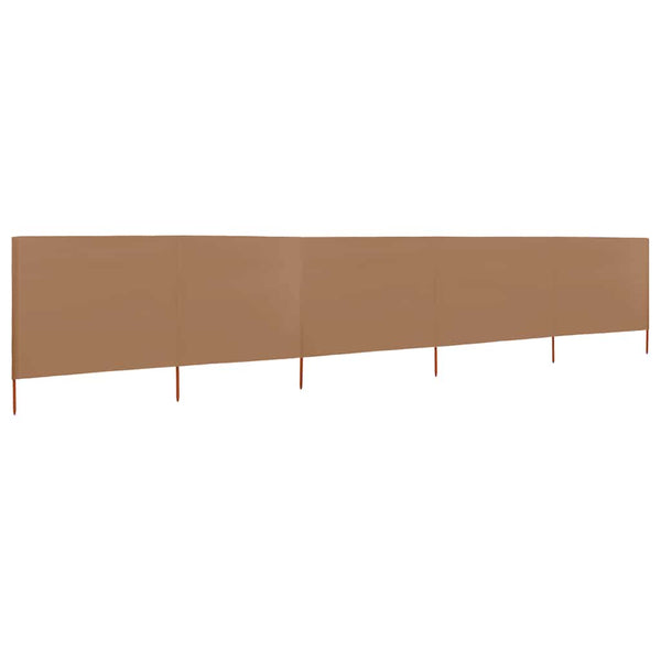 Windschutzplane Maebelle 600x120cm (mit 5 Paneelen), braun-grau