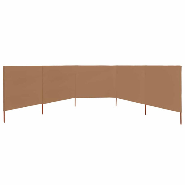 Windschutzplane Maebelle 600x120cm (mit 5 Paneelen), braun-grau