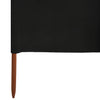 Schwarzer Windschutz mit 5 Paneelen Maebelle 600x160cm