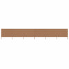 Braun-grauer Windschutz 6-teilig Maebelle 800x120cm
