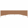 Braun-grauer Windschutz 6-teilig Maebelle 800x120cm