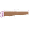 Braun-grauer Windschutz 6-teilig Maebelle 800x120cm