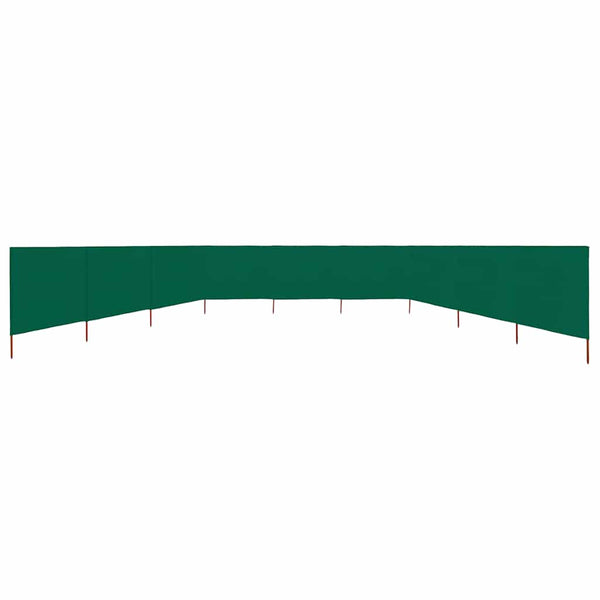 Grüner Windschutz mit 9 Paneelen Maebelle 1200x120cm