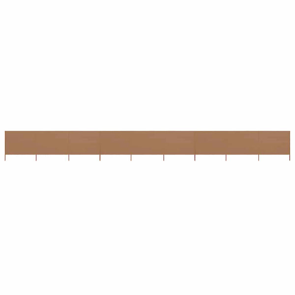 Braun-grauer Sichtschutzzaun mit 9 Paneelen Maebelle 1200x160cm