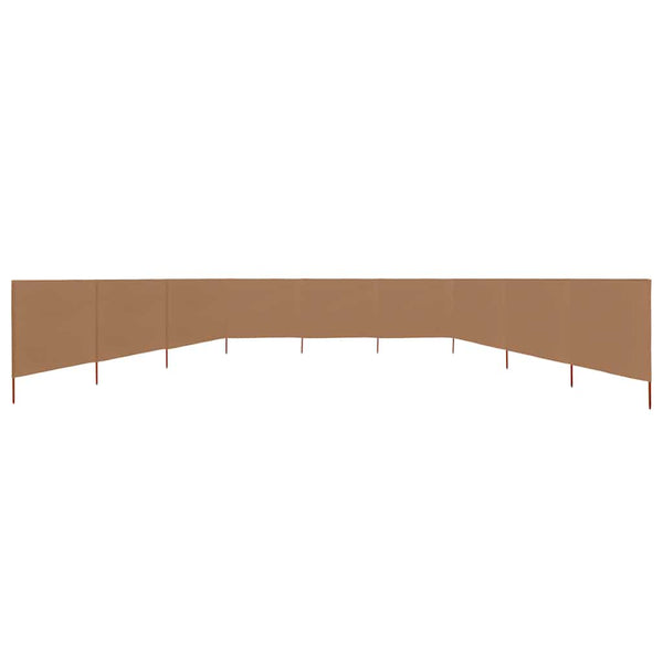 Braun-grauer Sichtschutzzaun mit 9 Paneelen Maebelle 1200x160cm