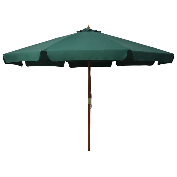Grüner Sonnenschirm Holzgestell Voichin 330cm