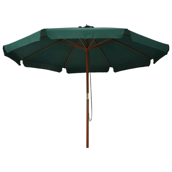 Grüner Sonnenschirm Holzgestell Voichin 330cm