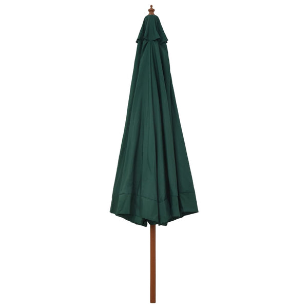 Grüner Sonnenschirm Holzgestell Voichin 330cm