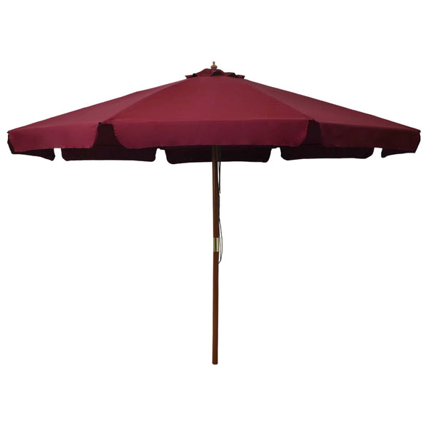 Weinroter Sonnenschirm Holzgestell Voichin 330cm