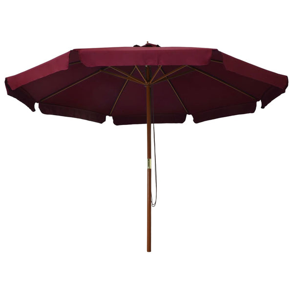 Weinroter Sonnenschirm Holzgestell Voichin 330cm