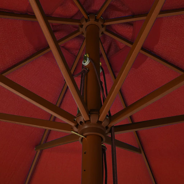 Sonnenschirm Holzgestell 330 cm Terrakotta