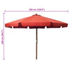 Sonnenschirm Holzgestell 330 cm Terrakotta