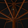 Schwarzer Sonnenschirm Holzrahmen Voichin 330cm