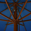 Himmelblauer Sonnenschirm Holzrahmen Voichin 330cm