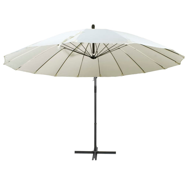 Weißer Hängeschirm Anina 3 m (Aluminiumstange)