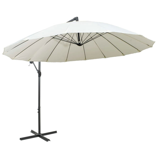 Weißer Hängeschirm Anina 3 m (Aluminiumstange)