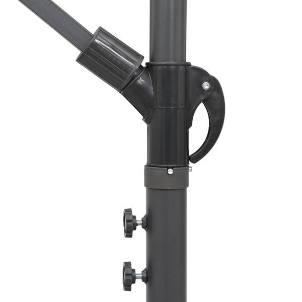 Hängefirmenschirm Anina 3 m (Aluminiummast) graubraun