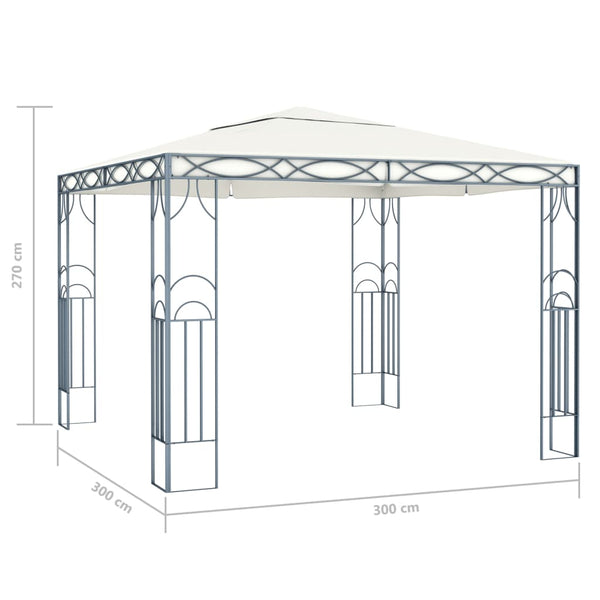 Cremefarbener Pavillon Burlacu 300x300cm