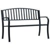 Schwarze Gartenbank Valeruta 125cm (Stahl)