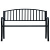 Schwarze Gartenbank Valeruta 125cm (Stahl)