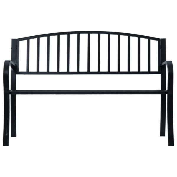 Schwarze Gartenbank Valeruta 125cm (Stahl)