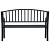 Schwarze Gartenbank Valeruta 125cm (Stahl)