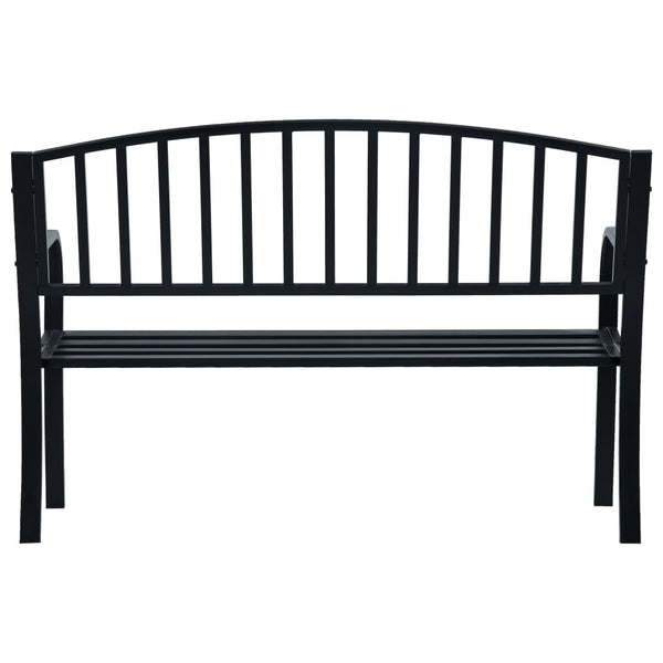 Schwarze Gartenbank Valeruta 125cm (Stahl)