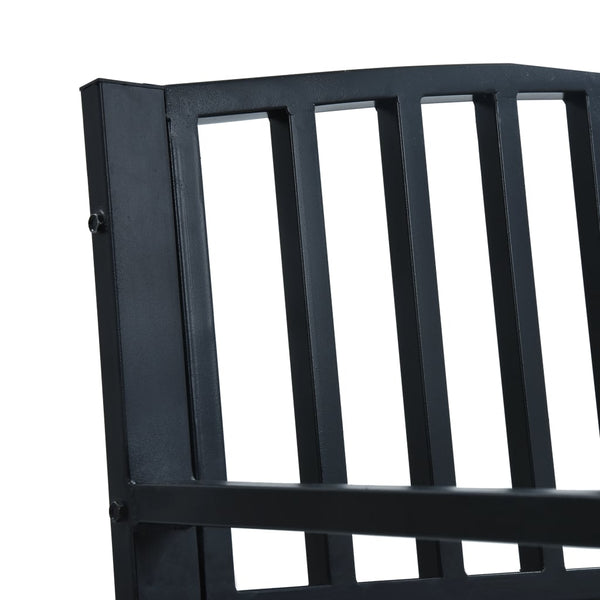 Schwarze Gartenbank Valeruta 125cm (Stahl)