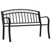 Gartenbank Tafta 125cm, schwarz (Stahl)