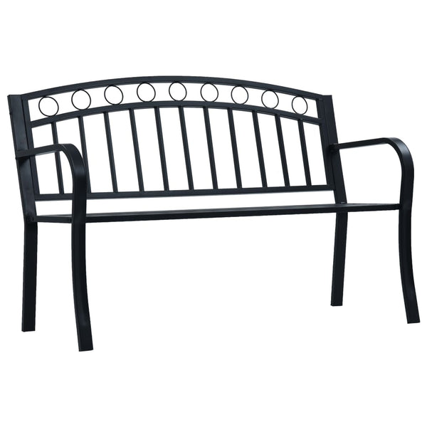 Gartenbank Tafta 125cm, schwarz (Stahl)