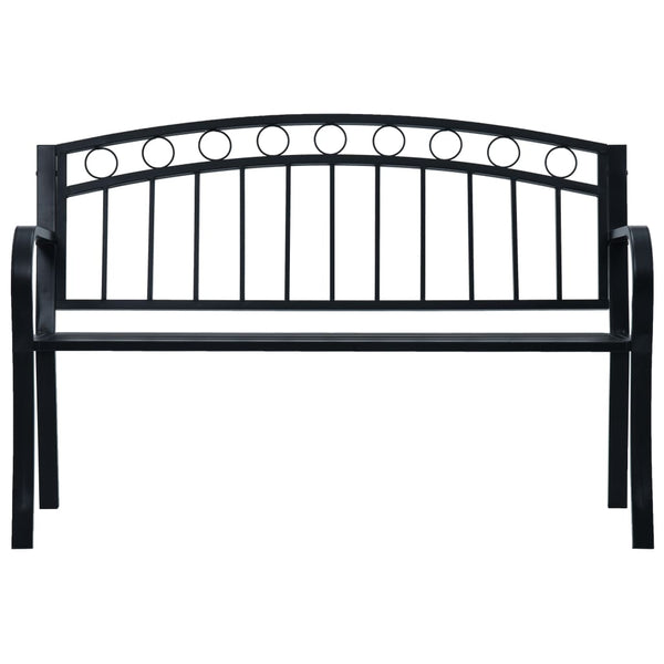 Gartenbank Tafta 125cm, schwarz (Stahl)