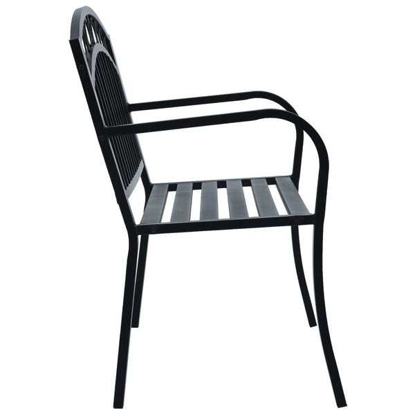 Gartenbank Tafta 125cm, schwarz (Stahl)