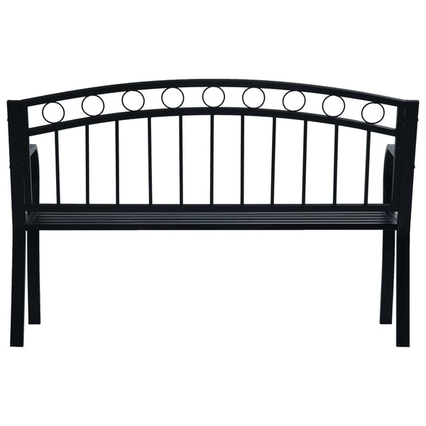 Gartenbank Tafta 125cm, schwarz (Stahl)