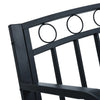 Gartenbank Tafta 125cm, schwarz (Stahl)