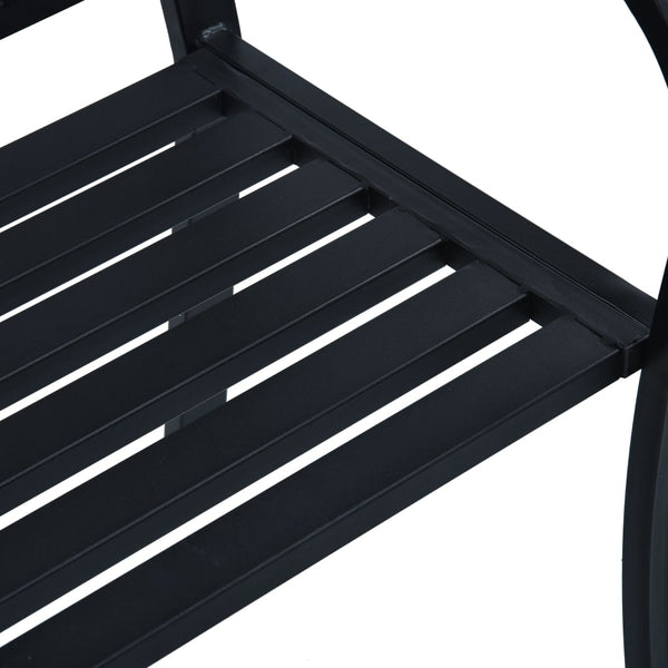 Gartenbank Tafta 125cm, schwarz (Stahl)