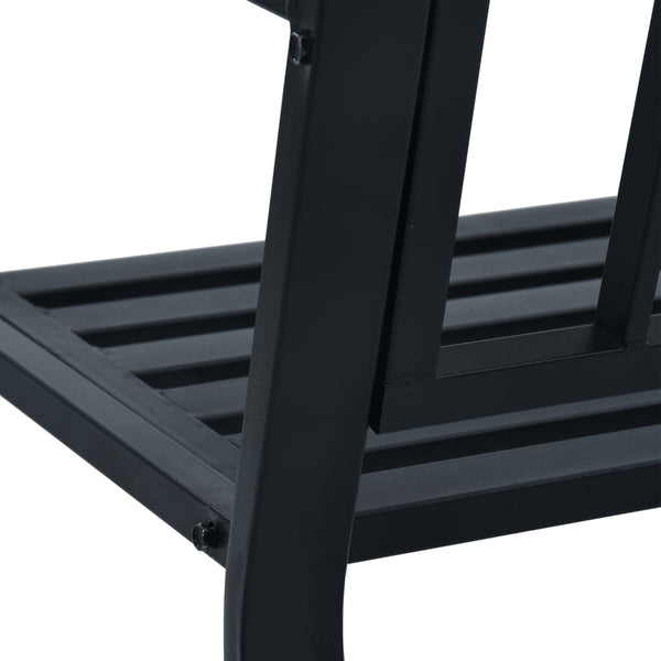 Gartenbank Tafta 125cm, schwarz (Stahl)