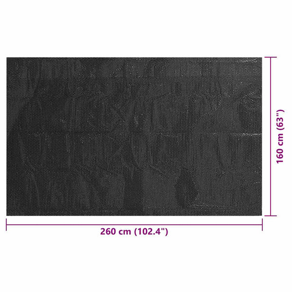 Musta uima-altaan suoja Jamila 260x160cm (pe)