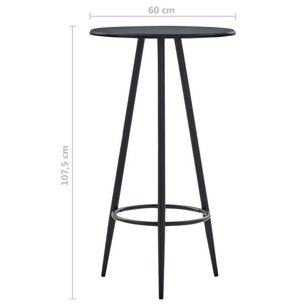 Schwarz Stehtisch Vergelica 60x107,5cm (MDF)