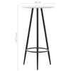 Weißer Bartisch Vergelica 60x107,5 cm (MDF)