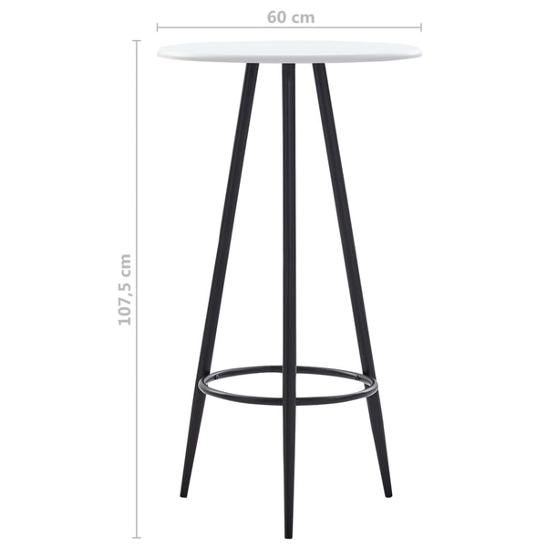 Weißer Bartisch Vergelica 60x107,5 cm (MDF)