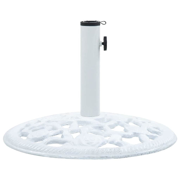 Weißer Sonnenschirmständer Azuar 48cm (12 kg Gusseisen)