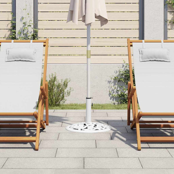 Weißer Sonnenschirmständer Azuar 48cm (12 kg Gusseisen)