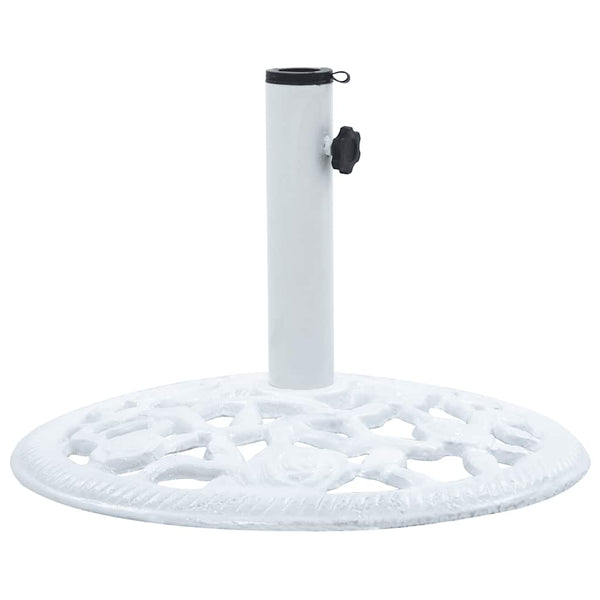 Weißer Sonnenschirmständer Azuar 48cm (12 kg Gusseisen)