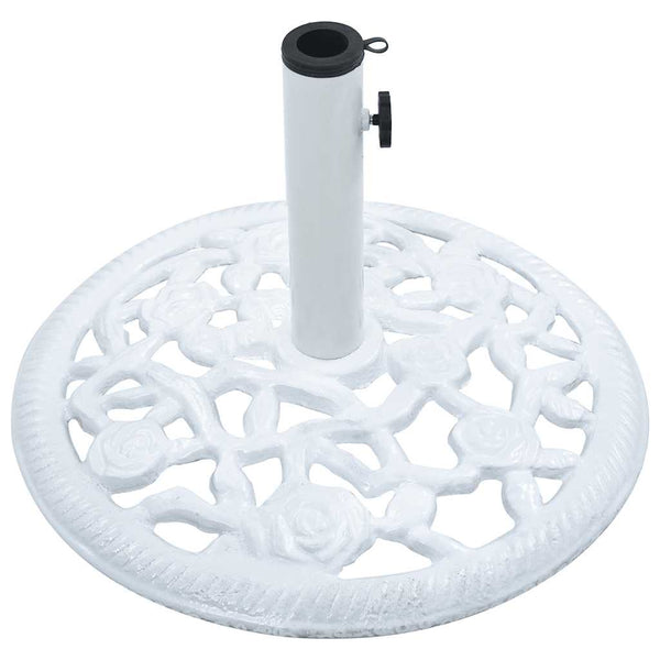 Weißer Sonnenschirmständer Azuar 48cm (12 kg Gusseisen)
