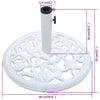 Weißer Sonnenschirmständer Azuar 48cm (12 kg Gusseisen)