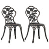Axsinia Bistro-Stühle aus Bronze, 2er-Set (Aluguss)