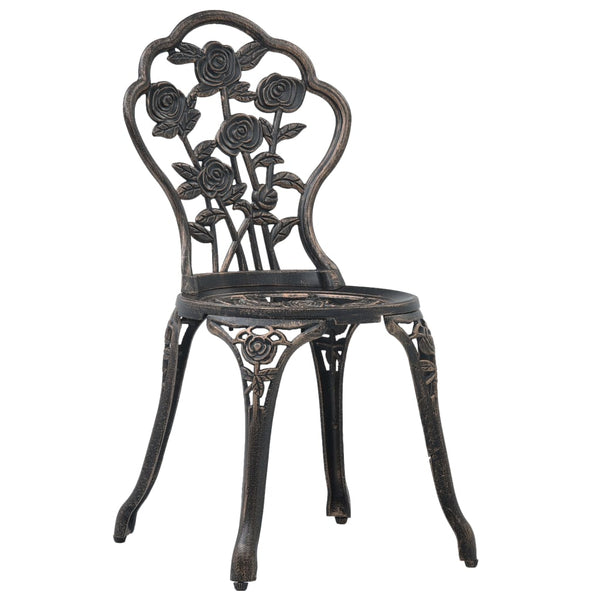 Axsinia Bistro-Stühle aus Bronze, 2er-Set (Aluguss)